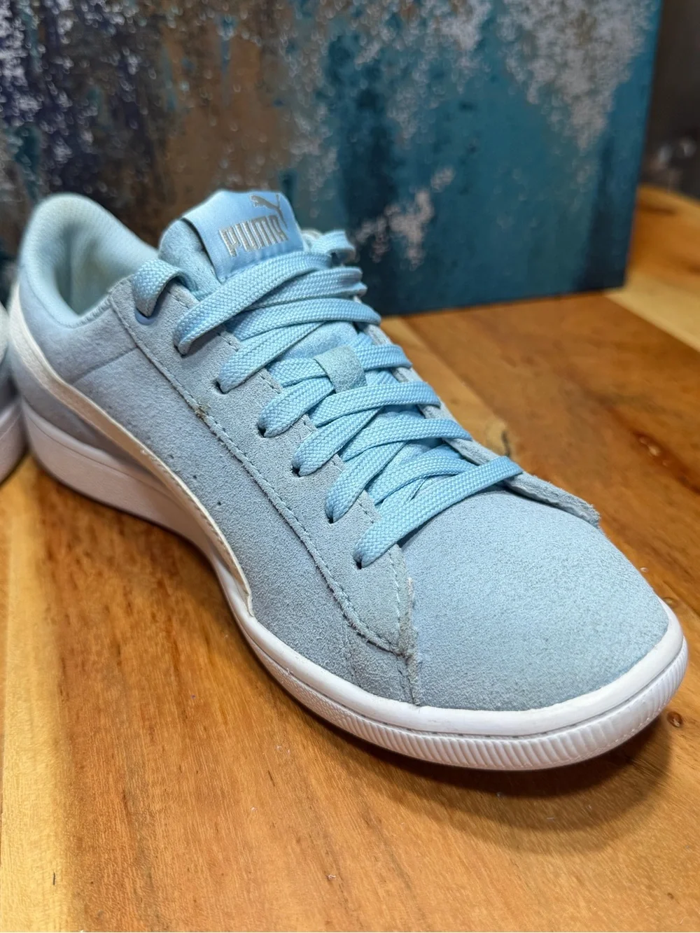 PUMA Minimalist Vikky V3 Suede Sneakers Nitro Blue Women’s Size 6.5